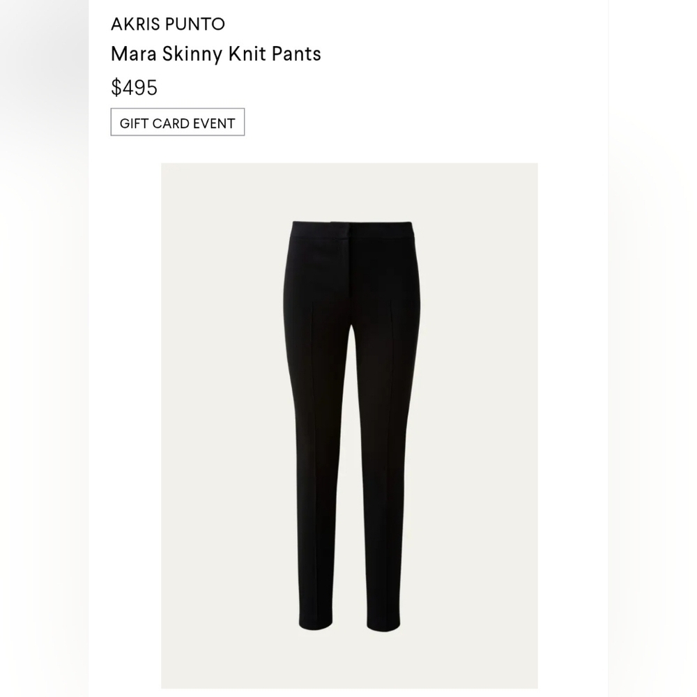 Akris Punto women's sz 8 black pull on knit pants. Viscose polyamide